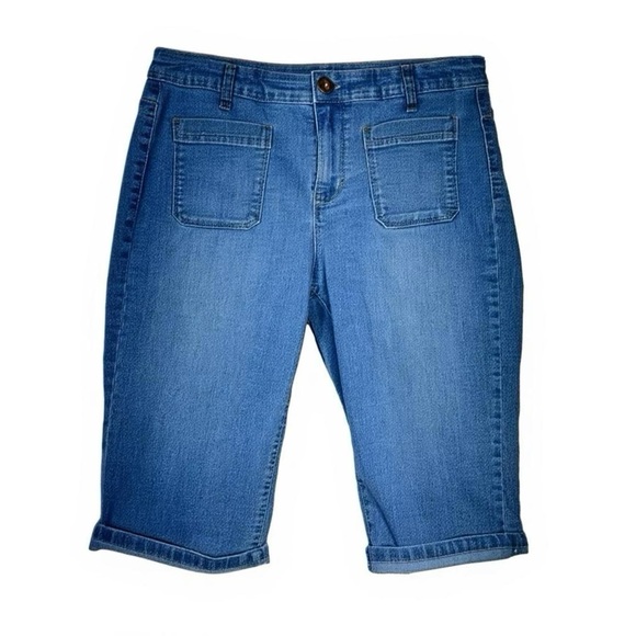 Style & Co. Denim Stretch Skimmer Bermuda Jean Shorts - Picture 1 of 6